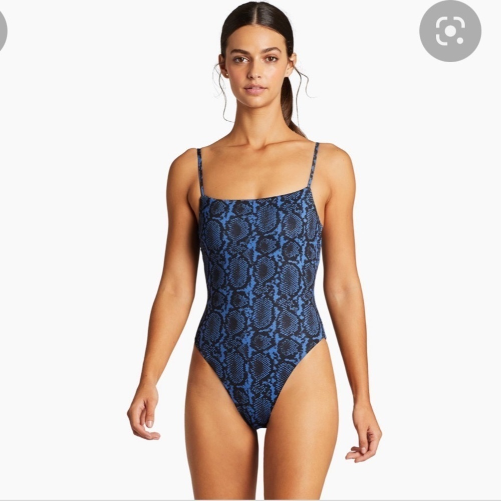 Vitamin A blue snakeskin Jenna one piece Blue XS